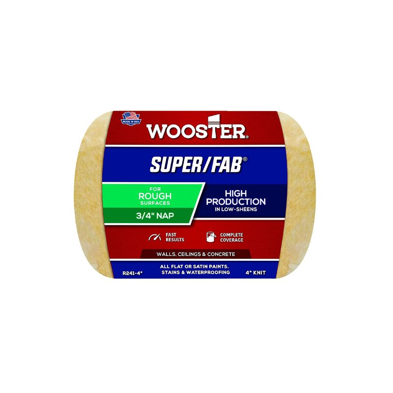 Wooster Brush Super/Fab Roller Cover, 3/4-Inch Nap