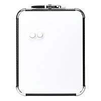 Office Depot Magnetic Dry-Erase Board, 11" x 14", White Board, Black Plastic Frame