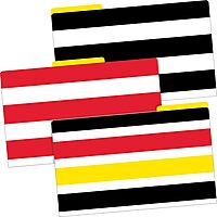 Barker Creek Legal Size Designer File Folders, Wide Stripes, Multicolor, Replace Bland & Boring with Bright & Beautiful Legal File Folders, Tabs are 1/3 Cut, 18 Folders/Pkg, 6 Each of 3 Designs (3908)