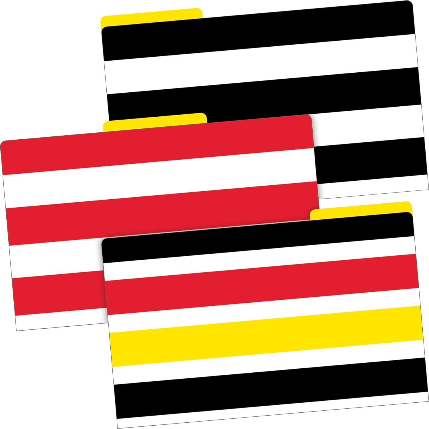 Barker Creek Legal Size Designer File Folders, Wide Stripes, Multicolor - FOLDERS/PKG