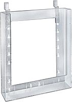 Azar Displays Styrene Letter-Size Brochure Holders, Slatwall, 11 1/4inH x 9 1/8inW x 1 1/4inD, Clear, Pack Of 10