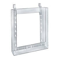 Azar Displays Styrene Letter-Size Brochure Holders, Slatwall, 11 1/4inH x 9 1/8inW x 1 1/4inD, Clear, Pack Of 10