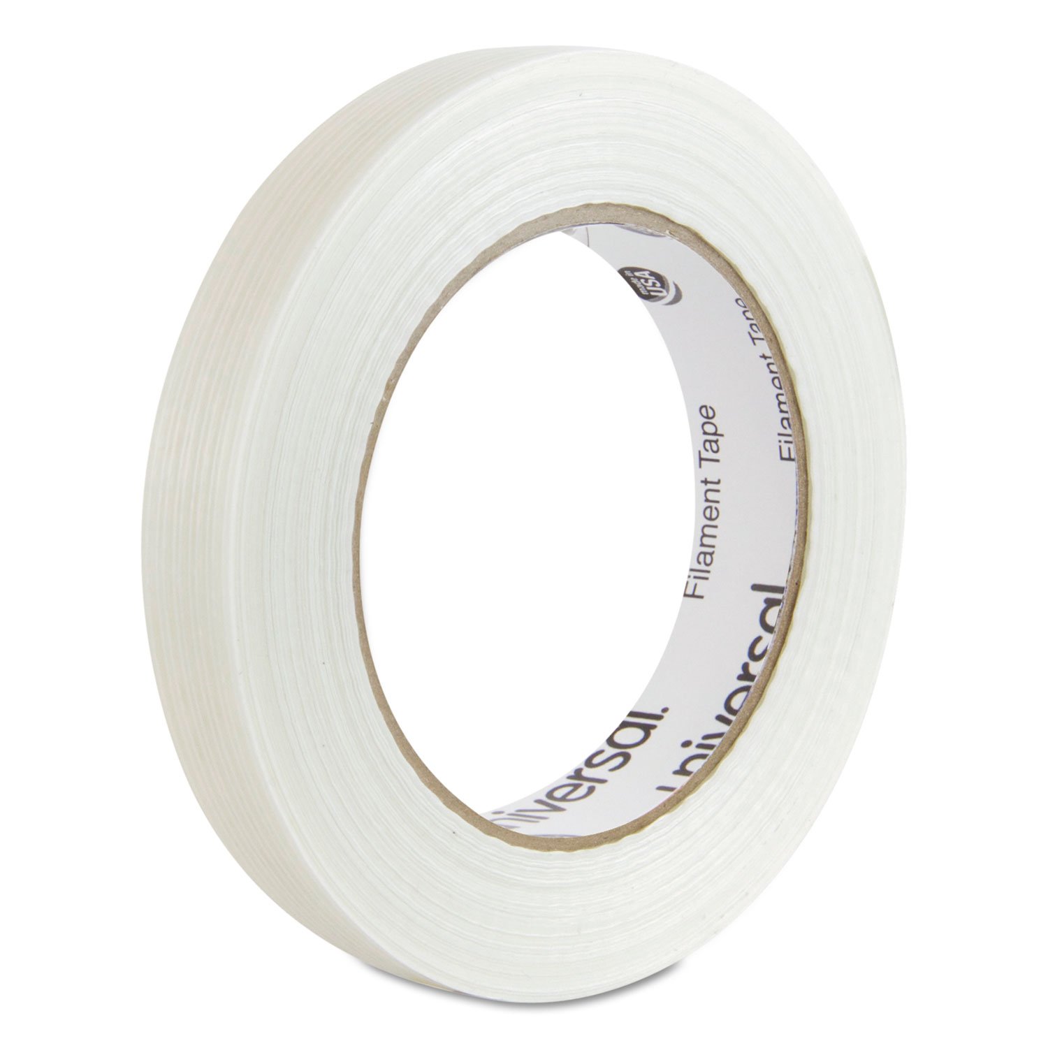 Universal 165# Medium Grade Filament Tape, 18mm x 54.8M, 3 Core, Clear (78034)