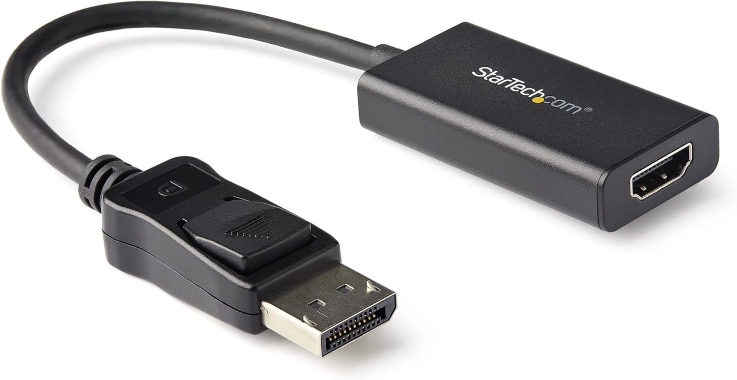 StarTech.com DisplayPort to HDMI Adapter - 4K 60Hz HDR10 Active DisplayPort 1.4 to HDMI 2.0b Video Converter