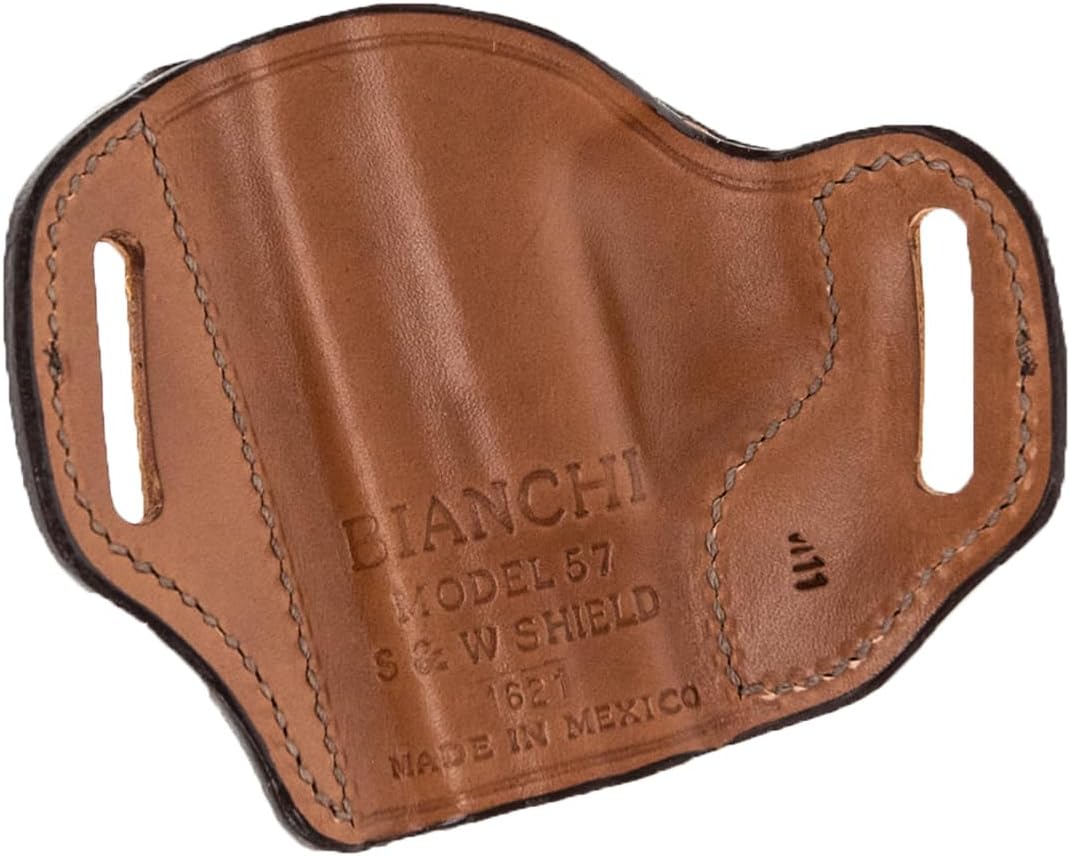 BIANCHI Model 57 Remedy Open-Top Full-Grain Leather Belt Slide Holster