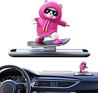 Skateboarding Panda Car Dashboard Toy