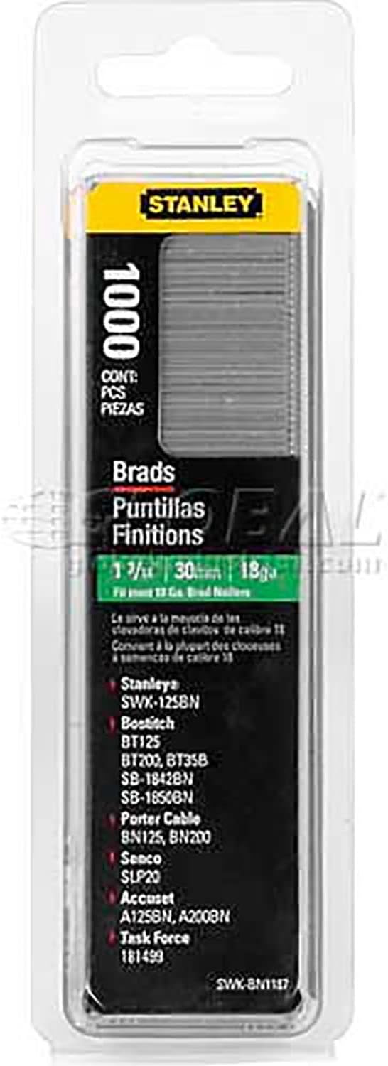 Stanley SWKBN1250 1,000 Units 1-1/4-Inch Brad Nails