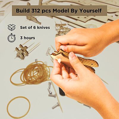 Caliber Gourmet 3D Wood Knives Puzzles 6PC Set