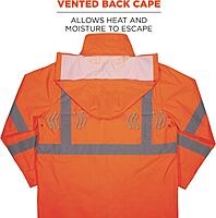 Ergodyne GloWear 8366 Lightweight Type R Class 3 High-Visibility Rain Jacket