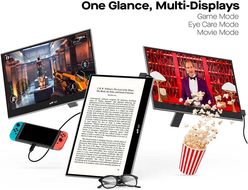 Mobile Pixels Portable Monitor - Laptop Screen Extender USB-C/HDMI