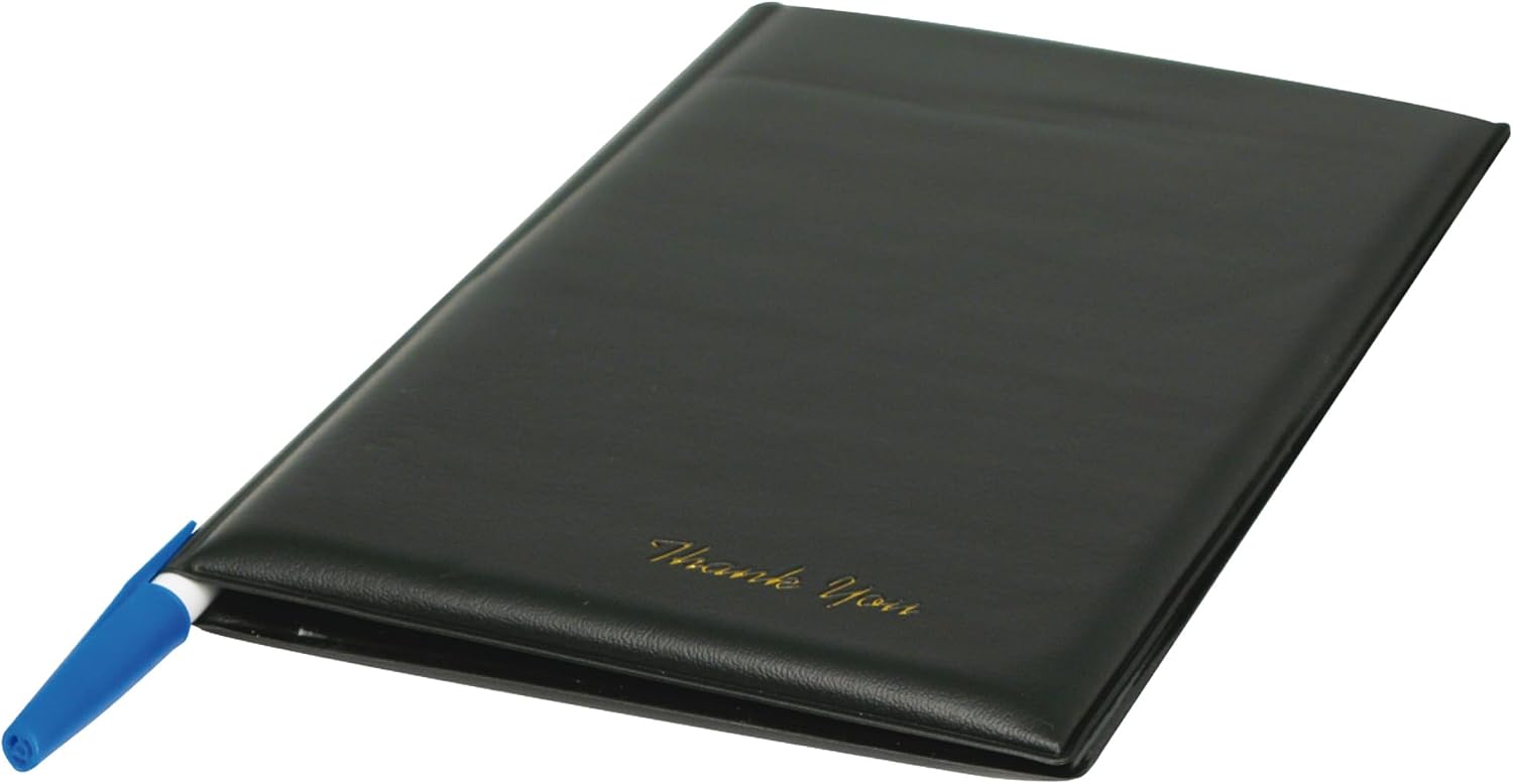 Winco Check Presenter, 6in x 11 1/2in, Black