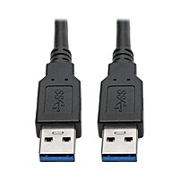 Tripp Lite USB 3.0 SuperSpeed A/A Cable for U325 Keystone Panel Mount Couplers Black M/M 6ft 6' (U325-006) 6 ft.