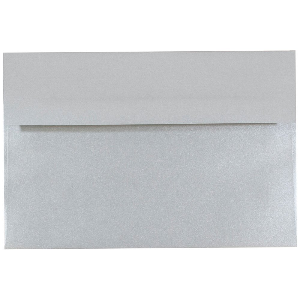 JAM PAPER Silver Stardream Metallic Invitation Envelopes
