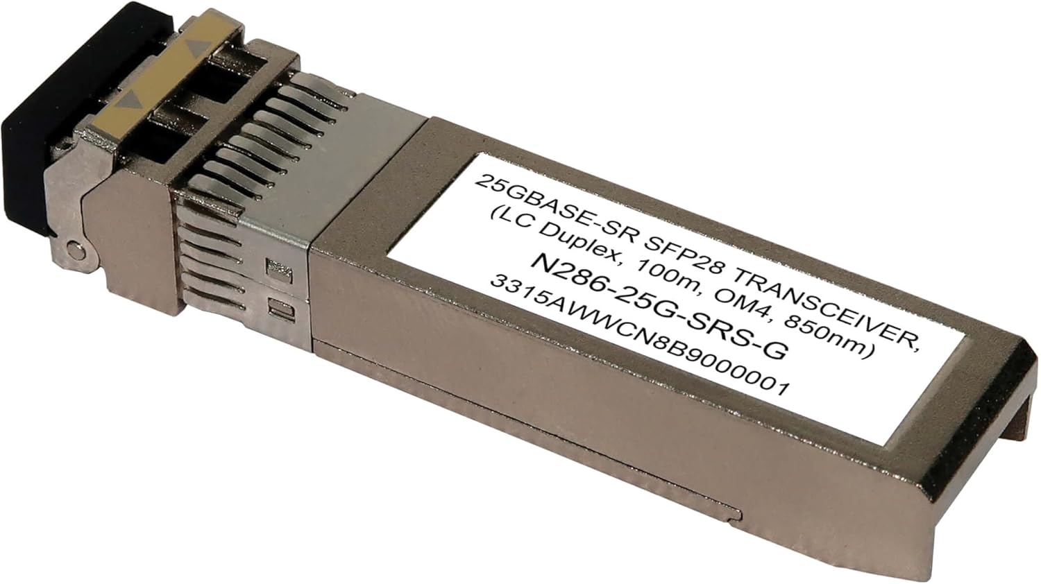 Eaton Tripp Lite Series 25GBase-SR SFP28 Transceiver Module, LC Duplex Multimode Fiber MMF, 25 Gbps, 850 nm