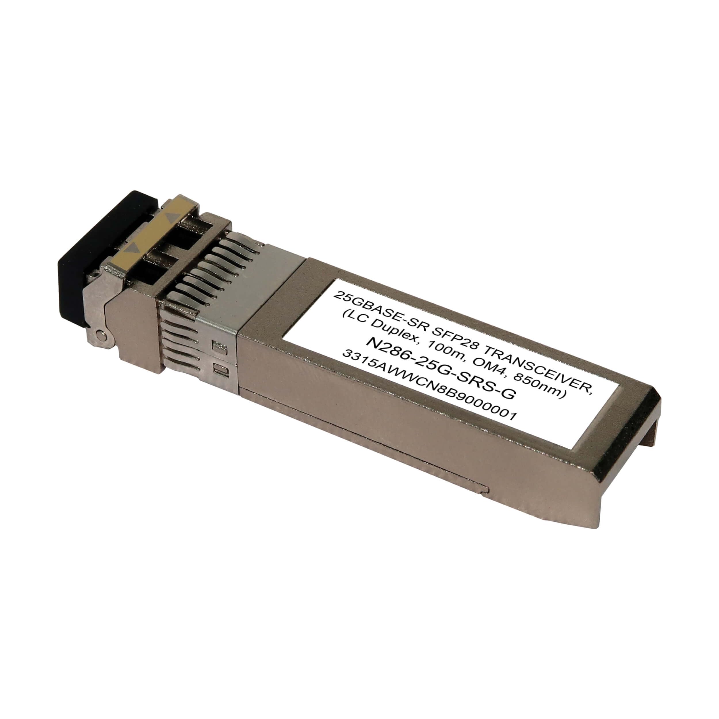 Eaton Tripp Lite Series 25GBase-SR SFP28 Transceiver Module, LC Duplex Multimode Fiber MMF, 25 Gbps, 850 nm