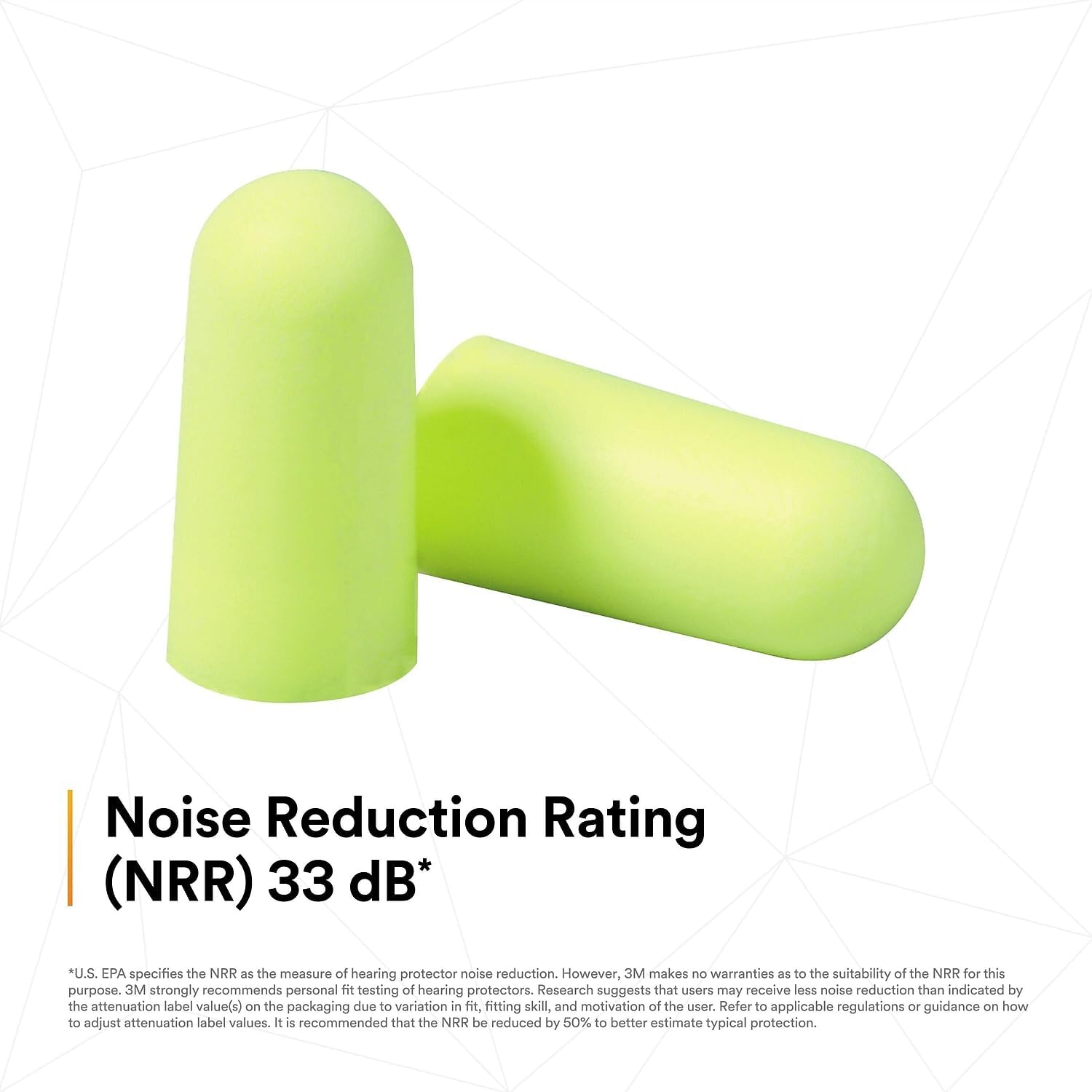 3M E-A-Rsoft Yellow Neons Uncorded Foam Ear Plugs