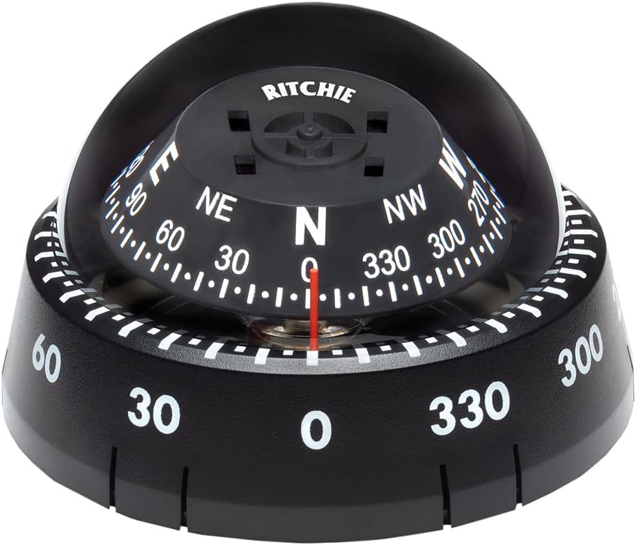 Kayaker Compass Ritchie XP-99, Kayaker Surface Mount Compass, 2.75-inch Dial,Black