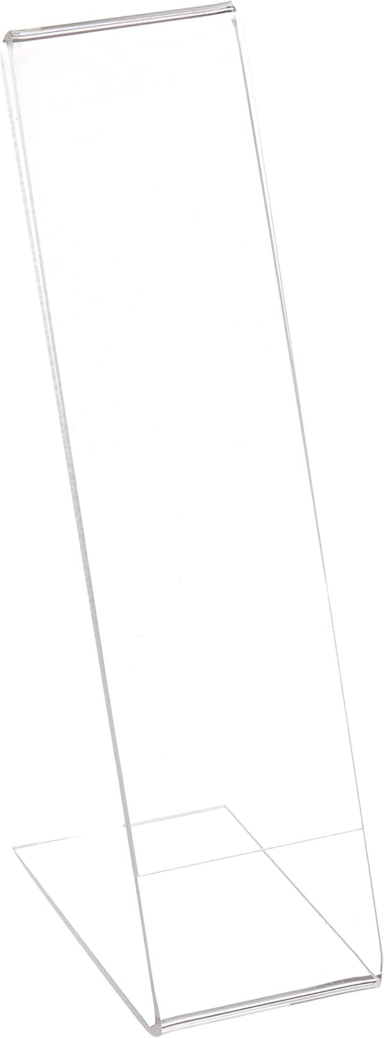 Azar Displays Acrylic L-Shaped Sign Holders, Clear - Pack of 10