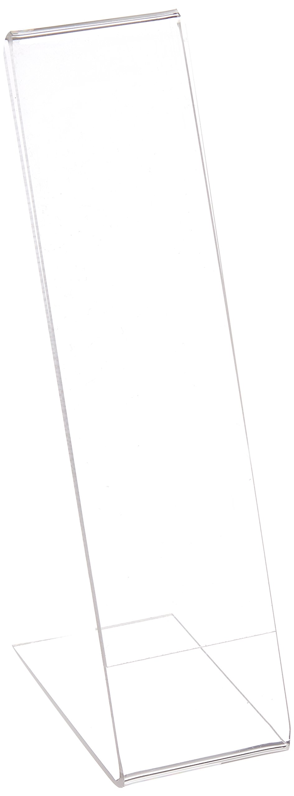 Azar Displays Acrylic L-Shaped Sign Holders, Clear - Pack of 10