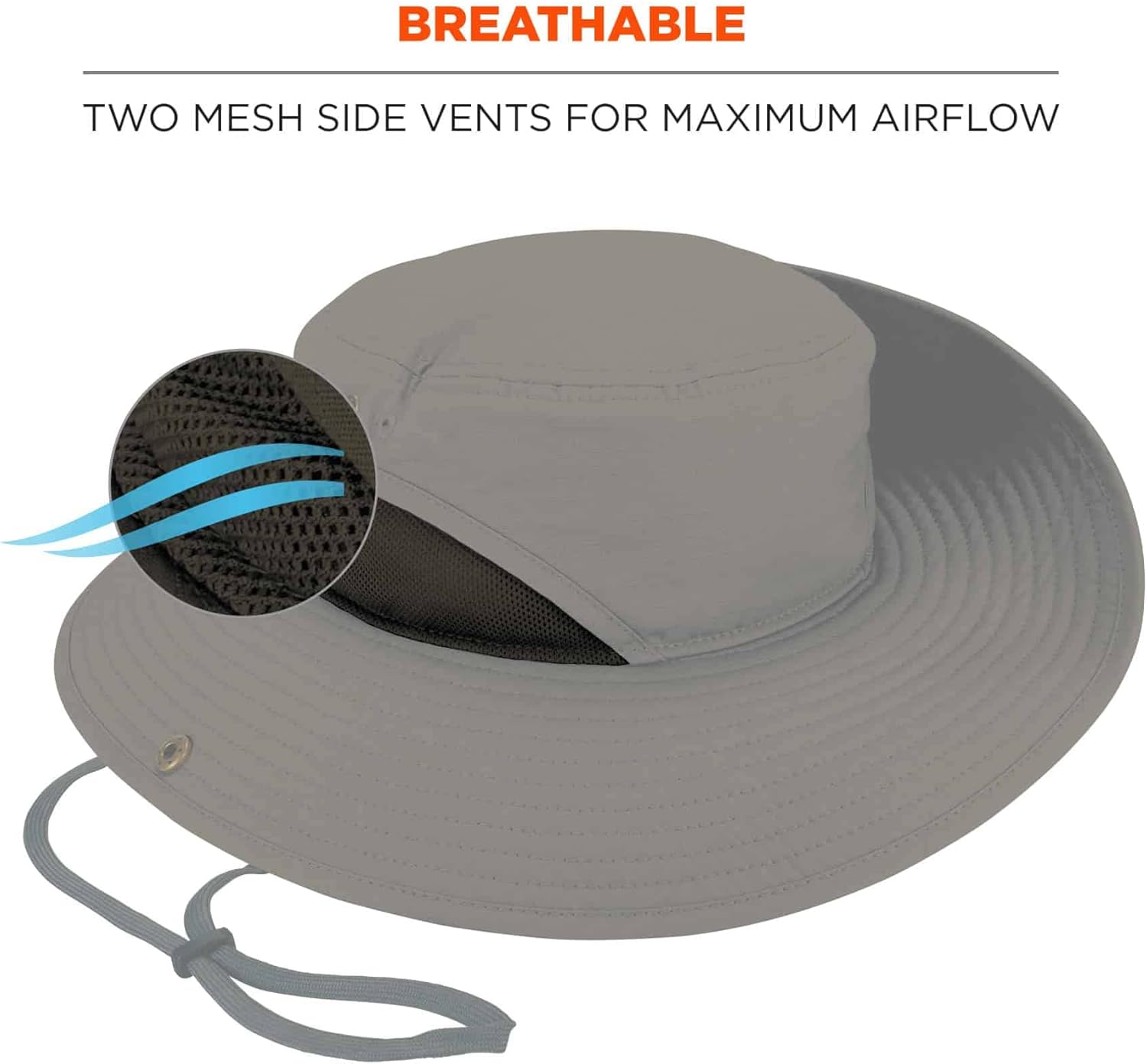 ERGODYNE Chill-Its 8936 Lightweight Ranger Hat with Mesh Paneling