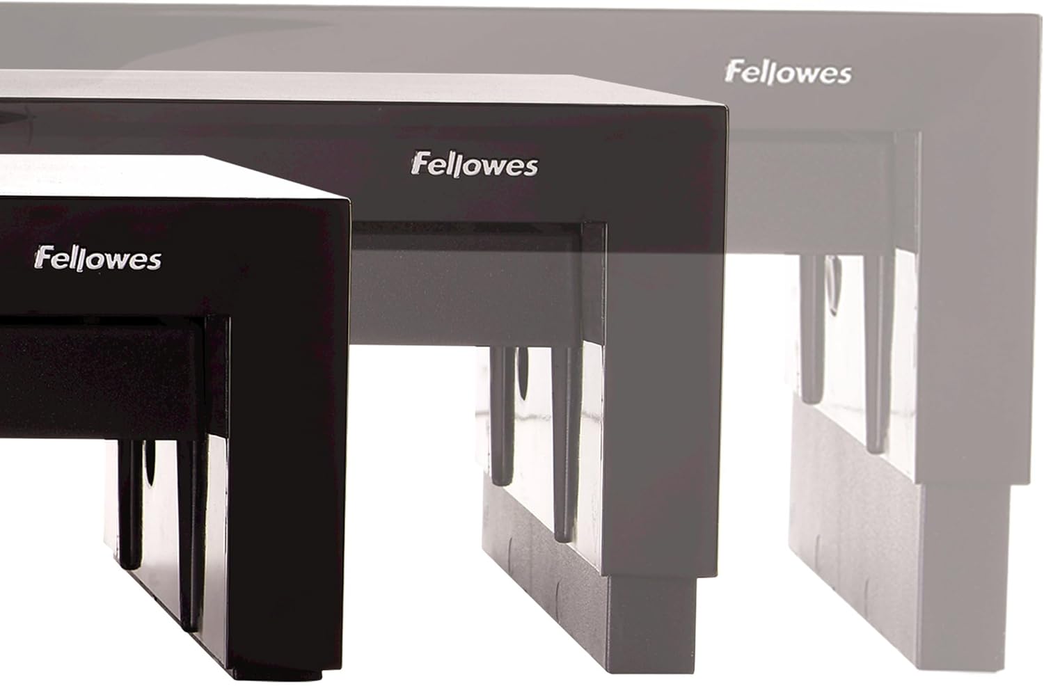 Fellowes Designer Suites Monitor Riser, 8038101 — Height-Adjustable, Storage Tray