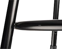 National Public Seating 6400 Vinyl Task Stool, With Backrest, 37in-39inH, Black