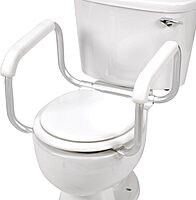 DMI Toilet Safety Rails Toilet Handles for The Elderly Toilet Safety Handrails Frame Easy Assembly with no Tools, White