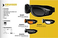 Bobster ® Cruiser 3, Matte Black Frame, Smoked, Amber, Clear & Smoked with Blue Revo Lens