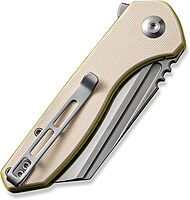 CIVIVI ExOne Folding Pocket Knife, 2.94" Nitro-V Reverse Tanto, G10 Handle