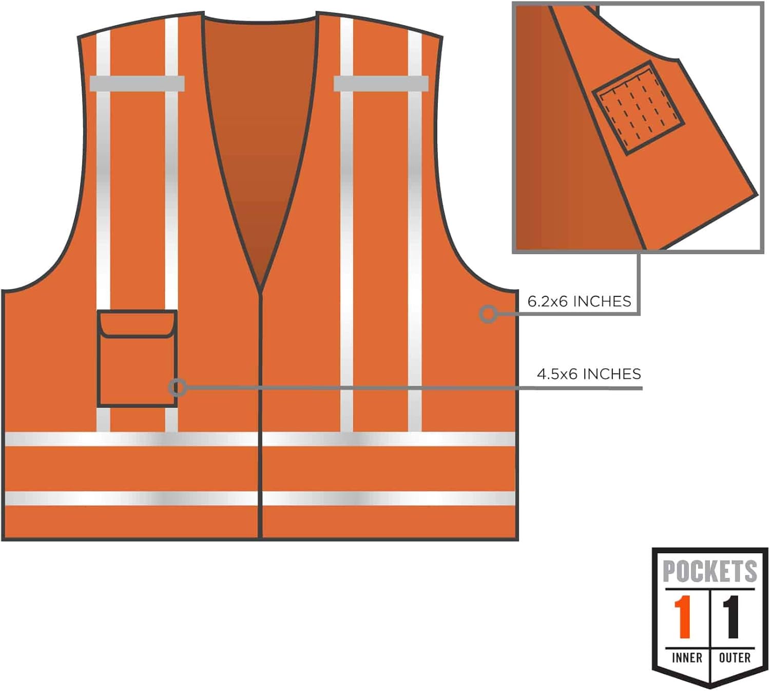 ERGODYNE GloWear 8244PSV ANSI High Visibility Expandable Public Safety Vest