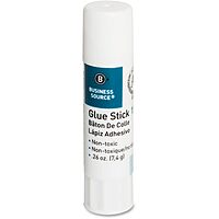 Business Source Glue Stick - 0.26 oz - White - 30 / Box