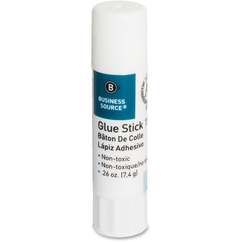 Business Source Glue Stick - 0.26 oz - White - 30 / Box