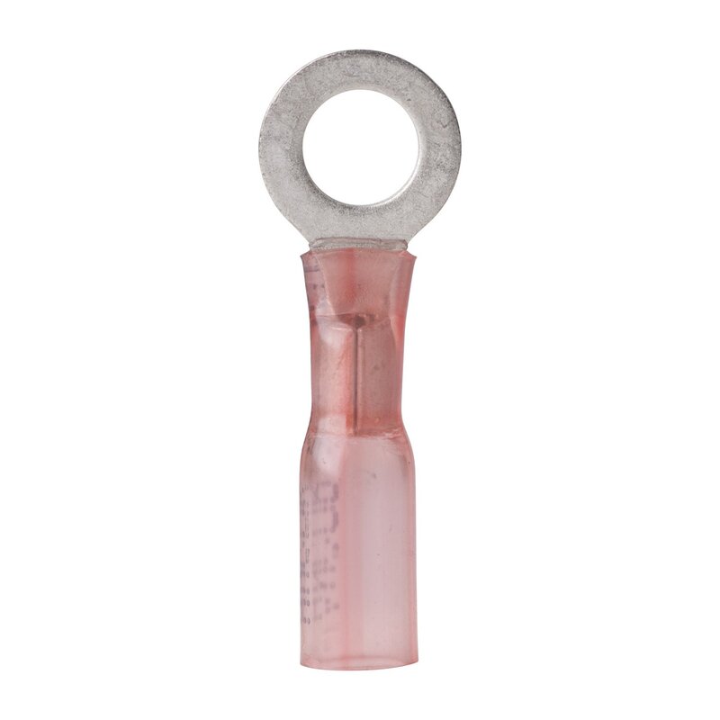 Ancor 310625 Marine Grade Electrical Nylon Insulated Adhesive Lined Heat Shrink Ring Terminals (22 to 18-Gauge