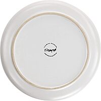 ELAMA Round Stoneware Dinner Plate Set with Gold Rim