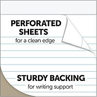 Office Depot Brand Writing Pads, 5in x 8in, Narrow Ruled, 50 Sheets, White, Pack Of 12 Pads