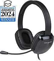 Cyber Acoustics Stereo USB Headset (AC-6012), Unidirectional Microphone with Flexible Boom for PC & Mac