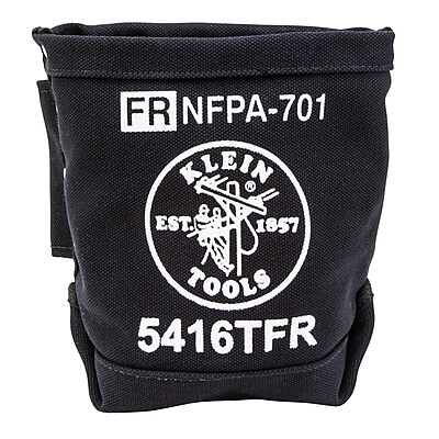 Klein Tools 5416TFR Tool Bag, Flame Resistant Canvas Bag for Bolt Storage with Double Reinforced Bottom and Tunnel Connect