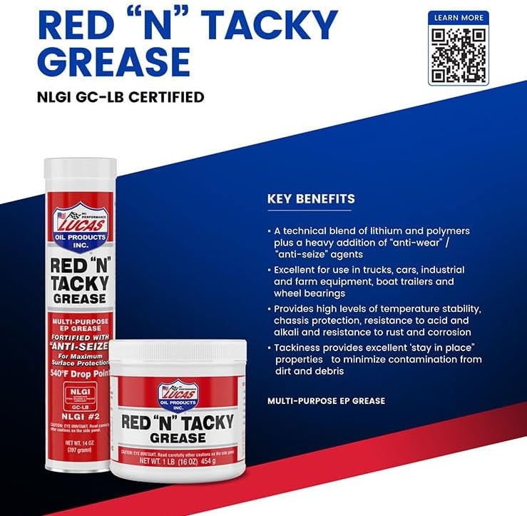Lucas Oil Red 'N' Tacky Grease