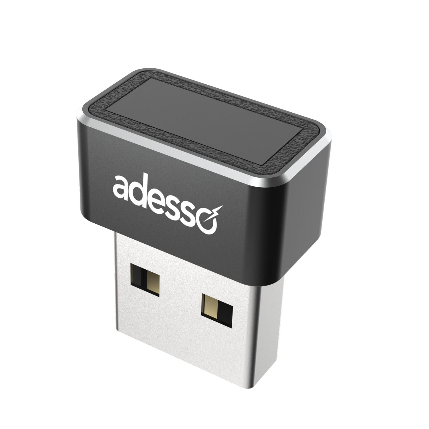 Adesso USB Fingerprint Reader Windows Hello Compatible Built-in Biometric Security AES256 Encryption Made in Taiwan TAA