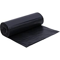 Genuine Joe GJO01535 Heavy Duty Low-Density Puncture Resistant Can Liner, 60 gallon Capacity, 56" Length x 39" Width x 1.50 mil Thickness, Black (Box of 50)
