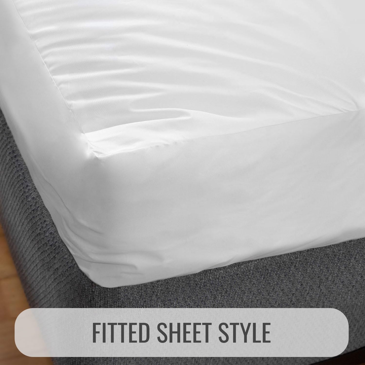 DMI Waterproof Mattress Protector and Cover, Contoured Fitted Sheet Fit, King Fitted King