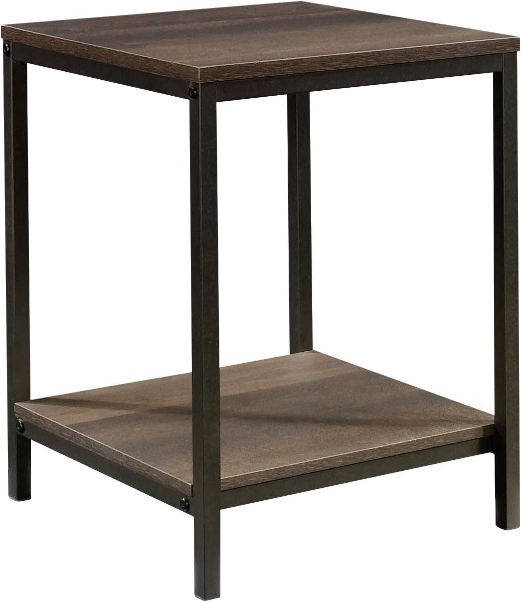 Sauder North Avenue Side Table, Rectangular, Smoked Oak/Black