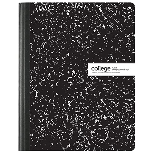 Office Depot® Brand Composition Books, 7-1/2" x 9-3/4", College Ruled, 100 Sheets, Black/White, Case Of 24 Notebooks