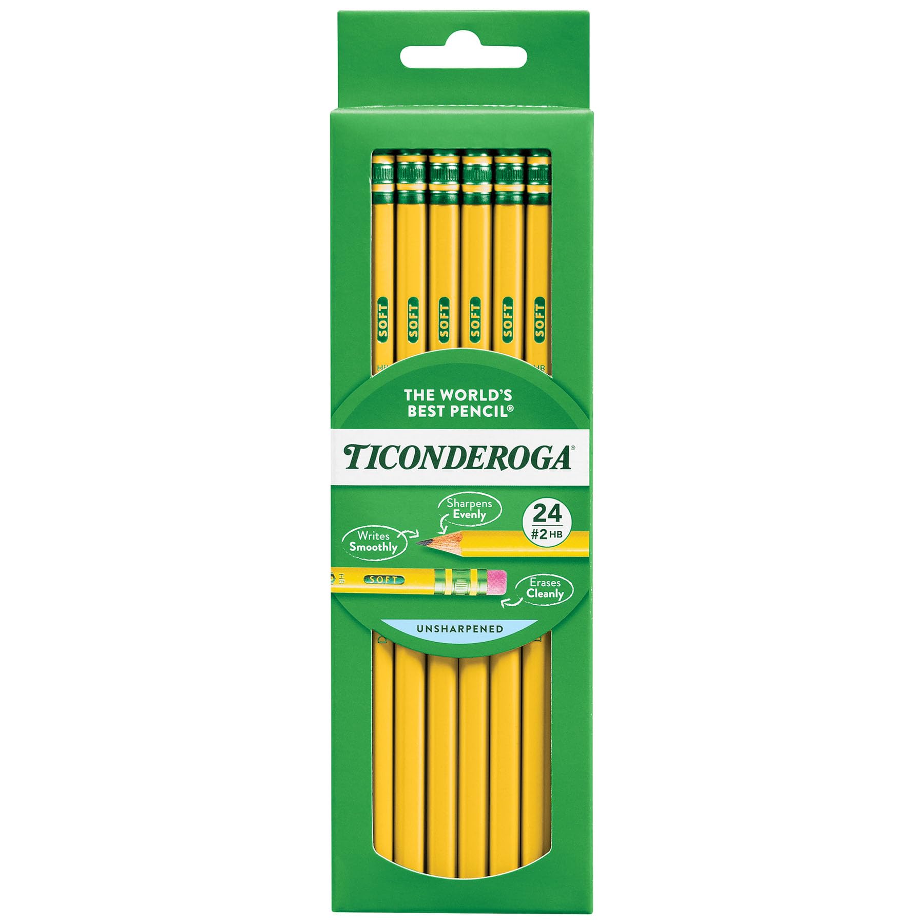 TICONDEROGA Premium Wood-Cased #2 (HB) Pencils, Yellow