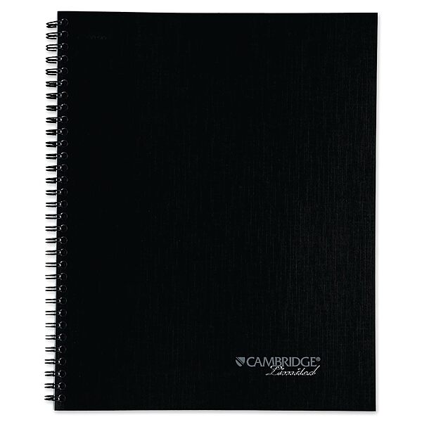 Cambridge Notebook, Business Notebook, 8-1/4" x 11", 80 Sheets, Ruled, Action Planner, Flexible Cover, Wirebound, Gray (06064) 11" x 8-1/4"