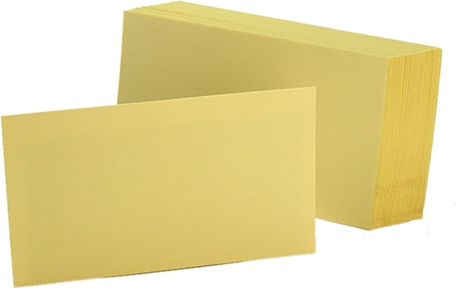 Oxford® Color Index Cards, Unruled, 3" x 5", Canary, Pack Of 100
