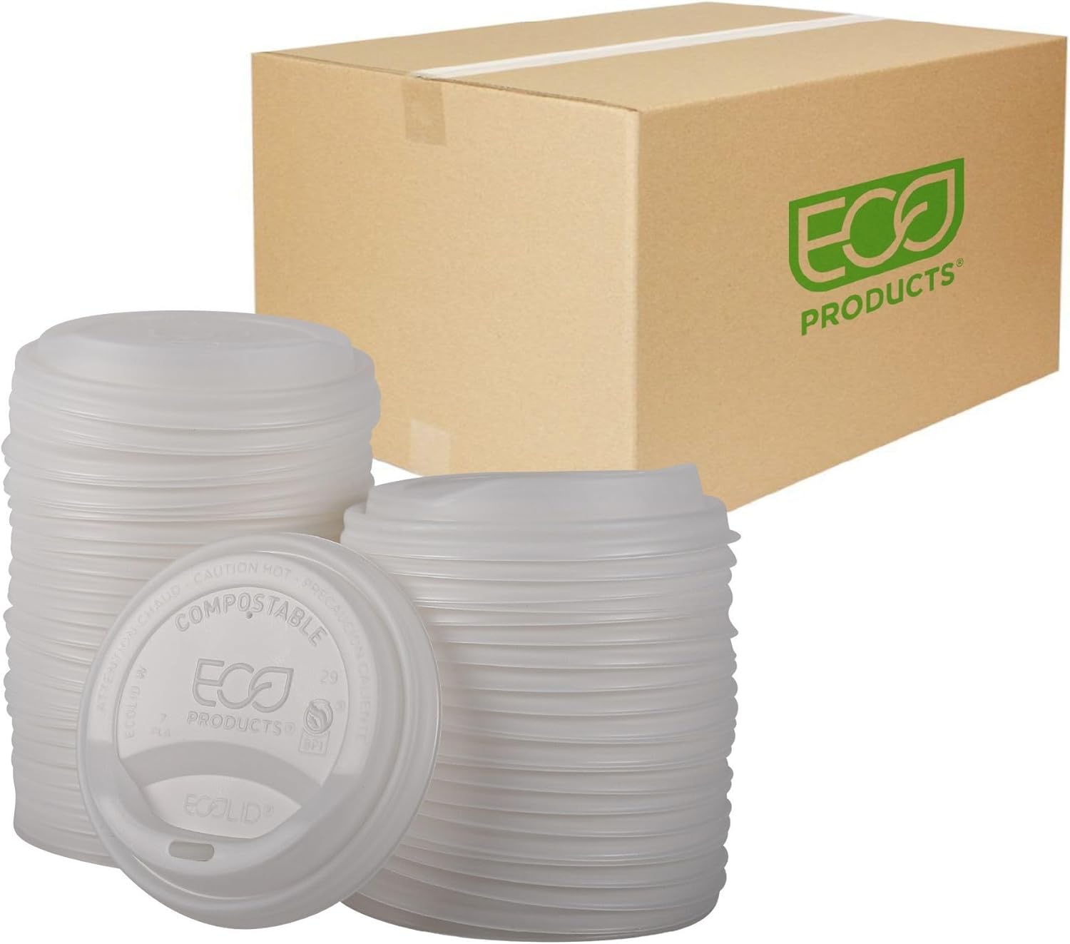 Eco-Products EcoLid Hot Cup Lids, Fits 10-20 oz