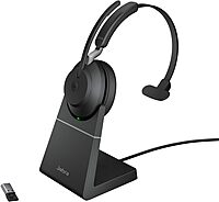 Jabra Evolve2 65 - USB-A MS Teams Mono with Charging Stand - Black Wireless Headset/Music Headphones