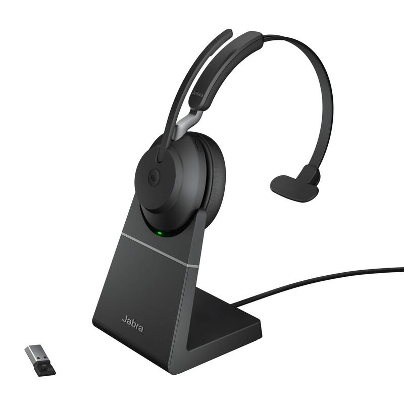 Jabra Evolve2 65 - USB-A MS Teams Mono with Charging Stand - Black Wireless Headset/Music Headphones
