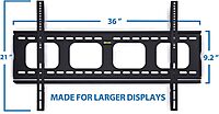 Mount-It! Low-Profile TV Mount | Flush Large TV Wall Mount | Slim Fixed Wall Mounting Bracket for 42-70 in. Screen Displays